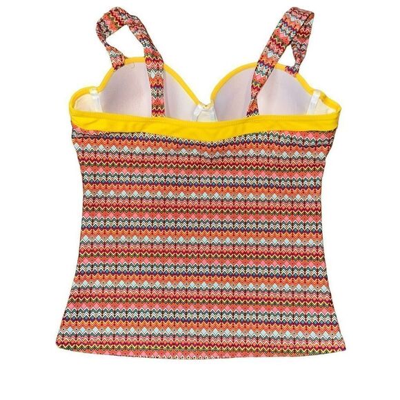 Arena sz Large tankini swim suit top with underwire and bright colorful pattern - Picture 7 of 7